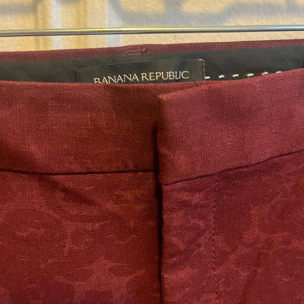 Vintage Banana Republic Red Floral Pants Size 8